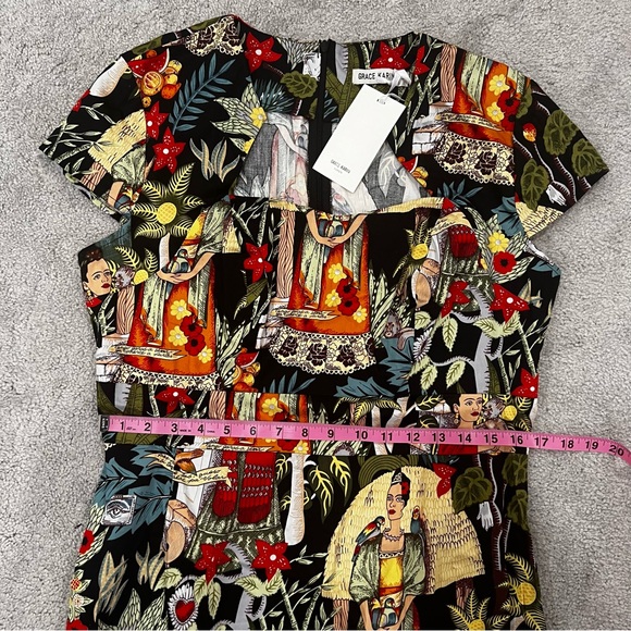 Grace Karin Vintage 50’s Style Frida Kahlo Pencil Dress Women’s Sz L NWT - Picture 10 of 11